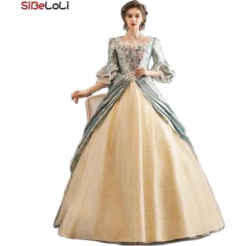 Rococo Blue Court Suit Noble Princess Costume Party Masquerade Party Annual Meeting Drama Studio Victorian Dress