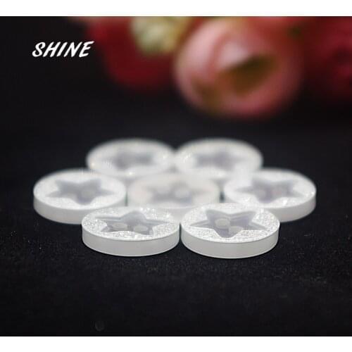 SHINE 50PCs Resin Sewing Buttons Scrapbooking Round Star Two Holes 12.5mm Dia. Costura Botones decorate bottoni botoes