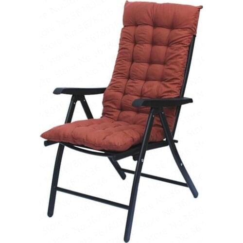 Folding Recliner Lazy Couch Chair Home Computer Chairs Office Lunch Break Bed with Cotton Pad Camping Chair