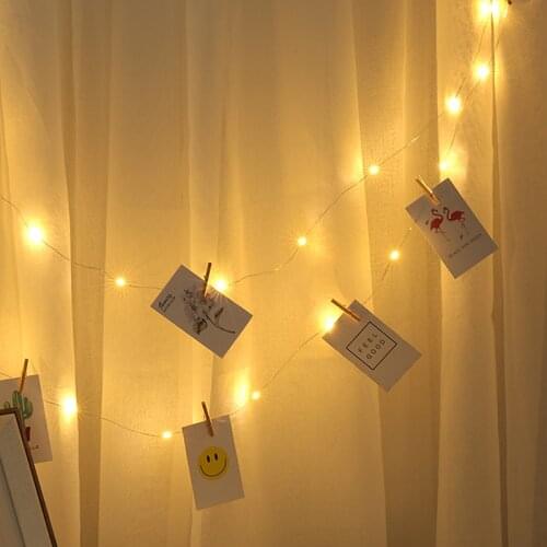 LED String Light 2/3/4M Photo Clip USB LED Fairy Lights Battery Operated Garland Bedroom Home Party Wedding Christmas Decoration
