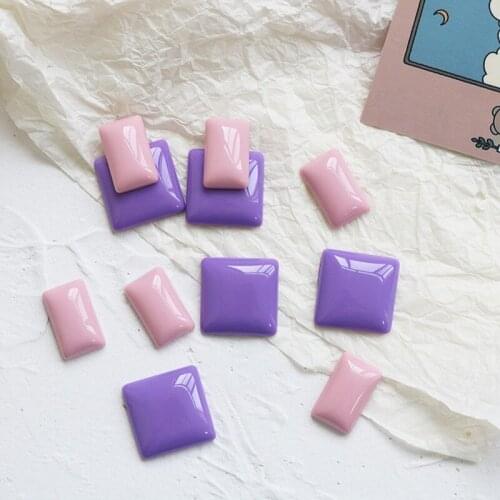 10 PCS Fashion Geometric Square Earring Connectors Acrylic Earrings Accessories For DIY Jewelry Making