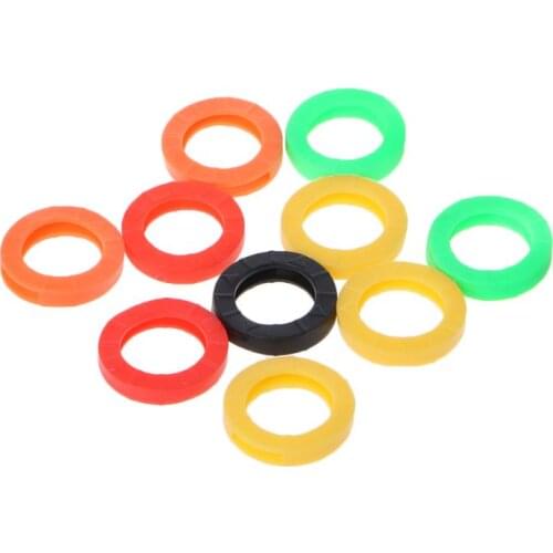 10Pcs Bright Colors Hollow Silicone Key Cap Covers Topper Keyring Key Rings Car House Key Case 1XCF