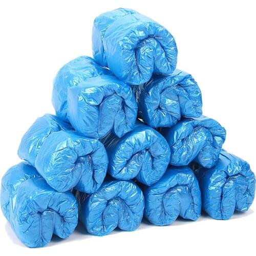 100pcs Disposable Shoe Covers Waterproof Non-Slip Foot Covers Protection for Automatic Shoe Cover Dispenser Machine T Buckle