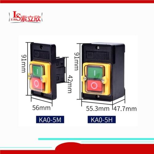 2PCS KAO-5H KAO-5M KAO-5B KAO 5K 10A 380V for Cutting Machine Bench drill SwitchWaterproof Push Button Switch Power On/ Off