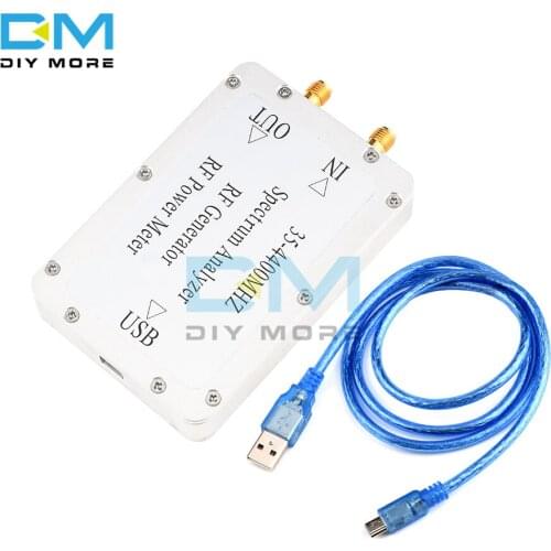 35-4400MHz Spectrum Analyzer with Aluminum Alloy Shell Sweep Signal Source Power Meter USB Interface 5V 0.3A