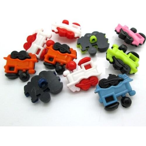 50Pcs Mixed Train Acrylic Sewing Buttons For Cloth Flatback Cabochon Scrapbooking Crafts Knopf Bouton Decor Diy Accessories