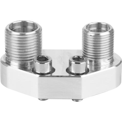 AC Compressor Adapter Fitting Polished Fini Shilver Fit For Sanden SD7B10 7176