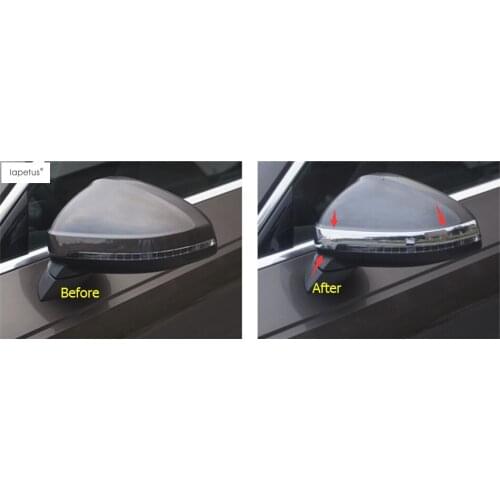 Accessories For Audi A5 A4 B9 Sedan / Avant / Allroad Quattro 2016 - 2019 Outside Rearview Mirror Strip Molding Cover Kit Trim