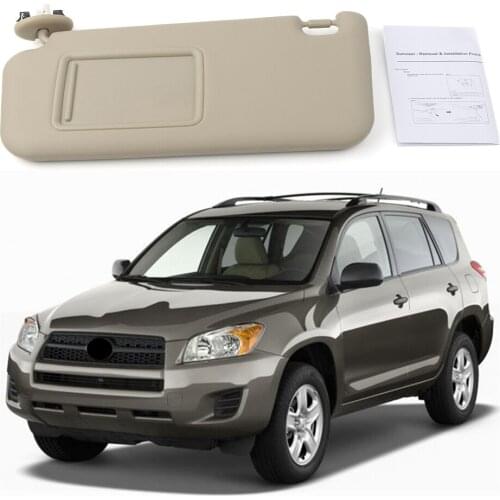 Car Beige Sun Visor Protection Sunscreen Sunshade Left Side For Toyota RAV4 Rav 4 2006 2007 2008 2009 2010 74320-42501-A1