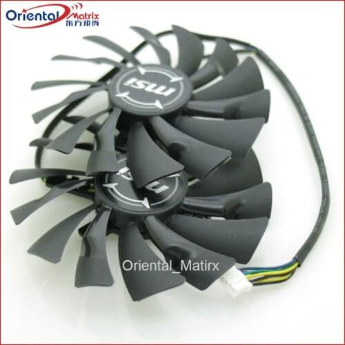 Free Shipping 2pcs/lot PLD10010S12HH DC12V 0.40A 95mm 4Pin For MSI GTX1060 GTX1070 Graphics Card Fan