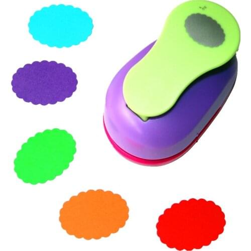 Large 2'' 4.8cm Wave oval paper puncher scrapbooking punches craft perfurador diy puncher paper circle cutter3178B