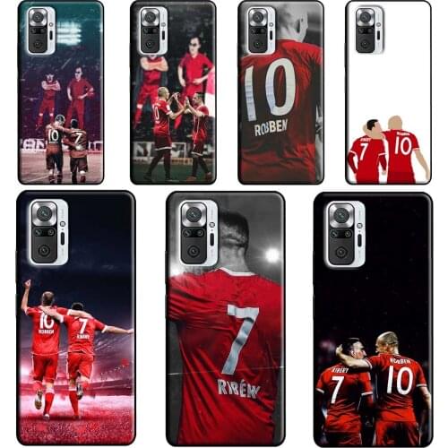 Arjen Robben Franck Ribery Case For Xiaomi Redmi Note 10 Pro Note 9 Pro 8 7 8T 9S Back Cover For Redmi 9T 9 9C 8A 9A