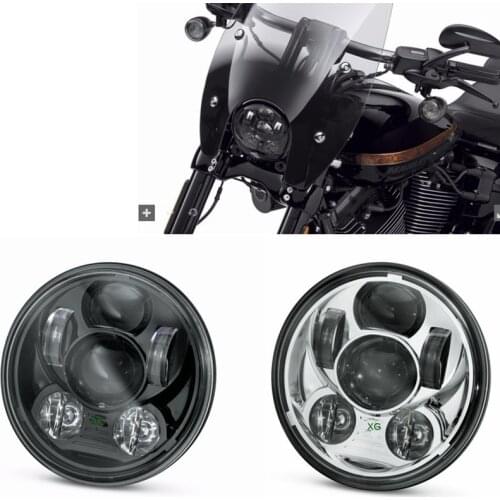 Black 5 3/4" LED Headlights motor Projector Driving Light For motorcycles
