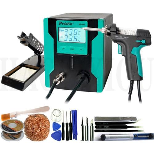 ProsKit SS-331H ESD LCD Digital Electric Desoldering Pump BGA Desoldering Suction Vacuum Solder Sucker Gun