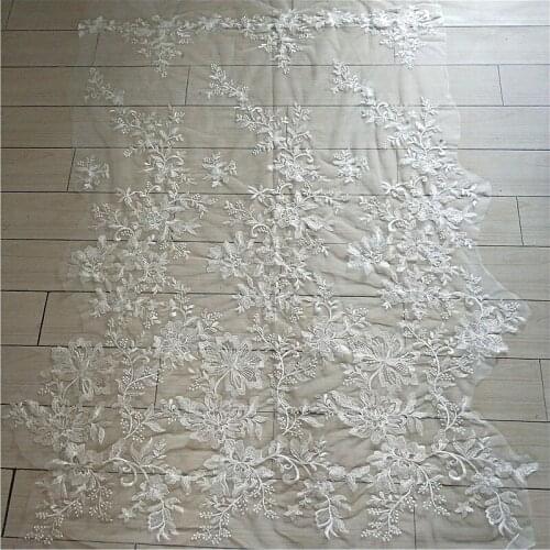 Factory bridal embroidery African fabric lace for wedding dress