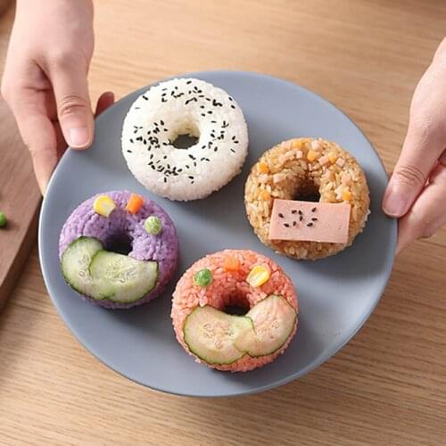 Donut Mould Sushi Cake Mold DIY Making Round Shape Multi Purpose Kitchen Supplies PP 1Pcs Japanese Style Transparent