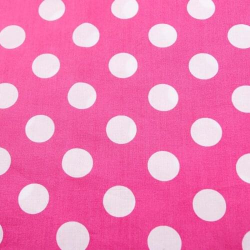 HLQON cotton sateen Rose red and white dots fabric for sewing women clothing upholstery tissue wedding dress patchwork DIY