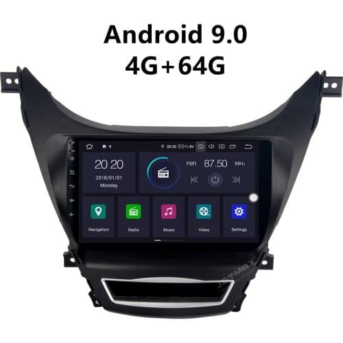 JSTMAX 9'' Android 9.0 4G + 64G ISP Screen Car DVD Radio Stereo Player For Hyundai Elantra 2008+ Radio
