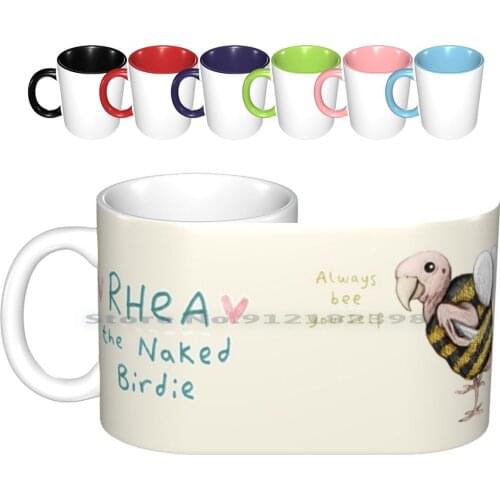 Rhea-Always Bee Yourself Ceramic Mugs Coffee Cups Milk Tea Mug Rhea Rhea The Birdie Birdie Bird Parrot Adorable Adorbs Cute