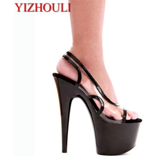 Classic Open Toe Platforms Women 15cm High Heel Shoes, Open Toe Stiletto, Sandals, Wedding Shoes (2 colors)