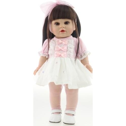 NPK DOLL cute loli princess girl Doll toy 42cm silicone vinyl reborn baby girl dolls bebes reborn bonecas play house toy gift