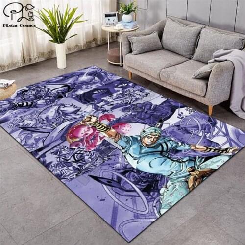 Anime Cartoon character pattern Square Anti-Skid Area Floor Mat 3D Rug Non-slip Mat Dining Room Living Room Soft Bedroom Carpet