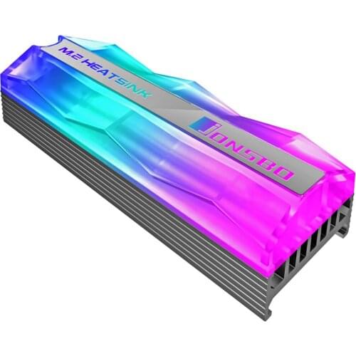 M.2-2 SSD Heatsink Cooler 5V 3Pin ARGB NVME NGFF M.2 2280 Solid State Hard Disk Heat Sink Radiator Dissipation Thermal Pad