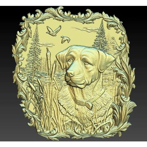 Dog 3D model relief 3d STL Model for CNC Router Printer Laser Aspire Cut3d Artcam Bas Relief