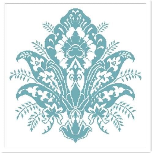 Abstract flower cross stitch package plant 18ct 14ct 11ct white fabric cotton silk thread embroidery DIY handmade needlework