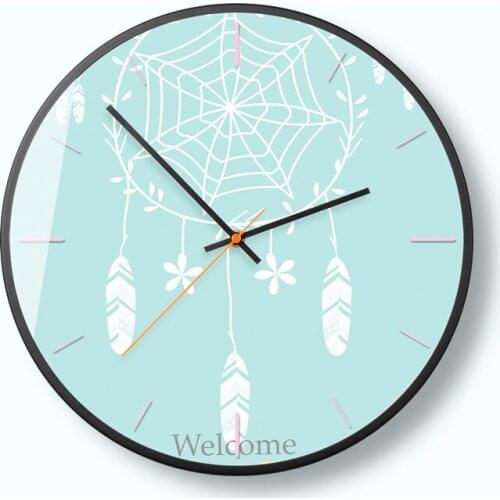 Simple Fashion Wall Clock Nordic Clocks Modern Minimalist Clocks Wall Bedroom Living Room Study Metal Home Decoration AA50ZB