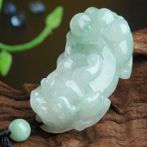 Natural Myanmar jadeite hand-carved brave troops pendant simple retro pendant temperament jewellery fashion for women men lucky