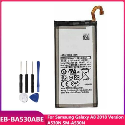 Original Phone Battery EB-BA530ABE For Samsung Galaxy A8 2018 Version A530N SM-A530N Replacement Rechargable Batteries 3000mAh