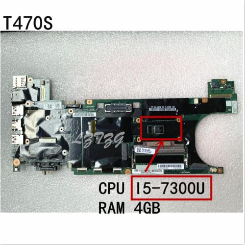 Original laptop Lenovo ThinkPad T470s motherboard main board i5-7300 UMA 4g 01ER062