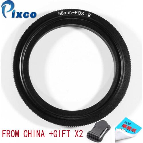 Pixco For 58mm-EOS R 58mm Macro Reverse Ring Camera Mount Adapter for using Canon RP R SLR Camera and lens with 58mm filter thre