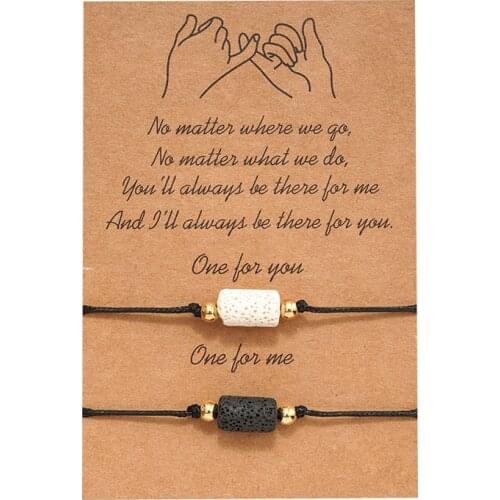 Gift For Boyfriend Girlfriend Present Small Love Gift Volcanic Rock Bracelets Anniversary Present Valentines Day Gift