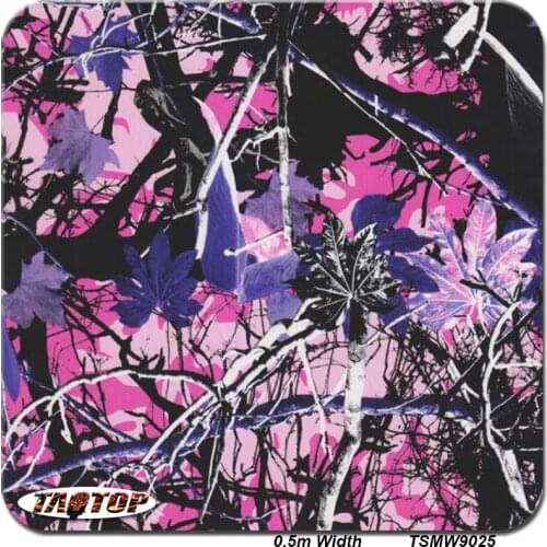 ITAATOP TSMR9025 0.5M * 2M Popular Purple Tree Camo leaves Hydro Dipping Hydrographics Film Water Transfer Printing Films