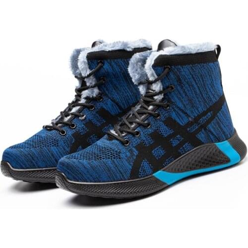 Work Boots Safety Steel Toe Shoes snow boots Men Breathable Sneakers Shoes Ankle Hiking Boots Anti-Piercing Protective Footwear