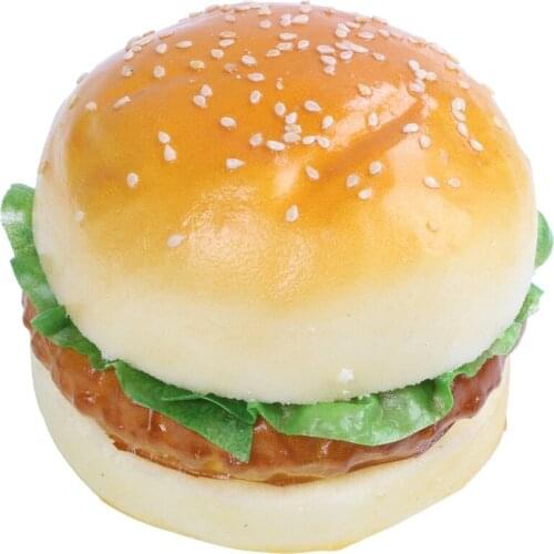 1pc Realistic Hamburger Lifelike Simulation Fake hamburger Bakery Display Kids Food Bread Toy Home Decoration Photography prop