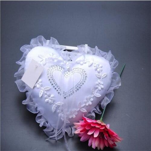 20*20cm/15*15cm Wedding Lace Heart Ring Pillow Detalles Boda Wedding Decoration Wedding Supplies Event & Party Supplies