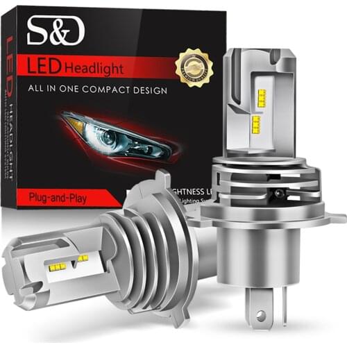 H4 9003 HB2 LED Headlight Bulbs 12V 50W 12000LM LED H4 for Cars Motorcycle High Low Beam Auto ZES chips Fog Lamp 6000K White