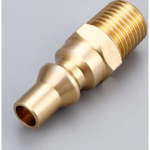 Solid Brass Propane Quick Connect Fitting Adapter Male Plug 1/4inch NPT For BBQ And Low Pressure Propane Gas Systems Grill Part