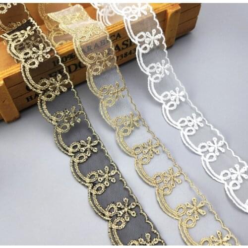 Embroidered Lolita Lace Trim Handmade Ribbon For Dress Sewing Costume Curtains Decorations Clothes Sewing Hair Accessories DIY