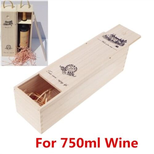 High-Quality Universal single wine box Pine Wood Red Wine Carrier Gift Packing Box wine Wooden box Custom