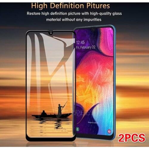 2PCS Full Cover Tempered Glass for Samsung S10 Lite M40 M30S M20 S10e Protector Glass for Galaxy A51 A71 A01 A31 Note 10 Lite