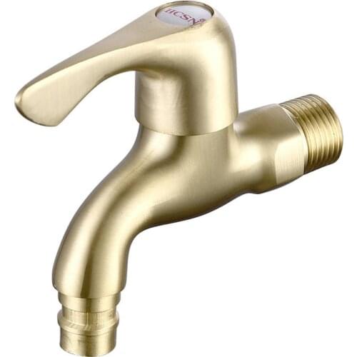 1PC Wall Mount Bibcock Brass Small Tap Decorative Outdoor Garden Faucet Washing Machine Mop WC Taps 1/2