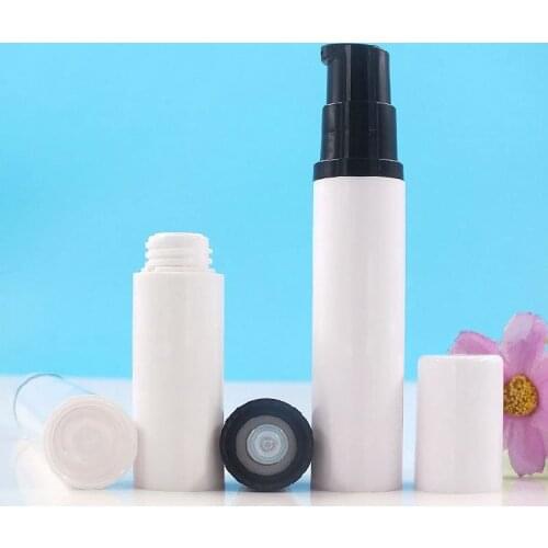 10ML white airless plastic bottle black pump lotion emulsion serum mist sprayer hyaluronic toner skin care packing