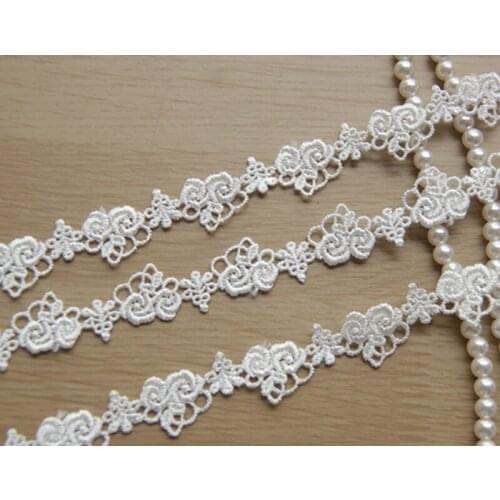 11Yds Exquisite High Quality Delicate Handicrafts Embroidered Lace Trim Rose Flower Ribbon Handmade DIY Clothing Sewing Supplies