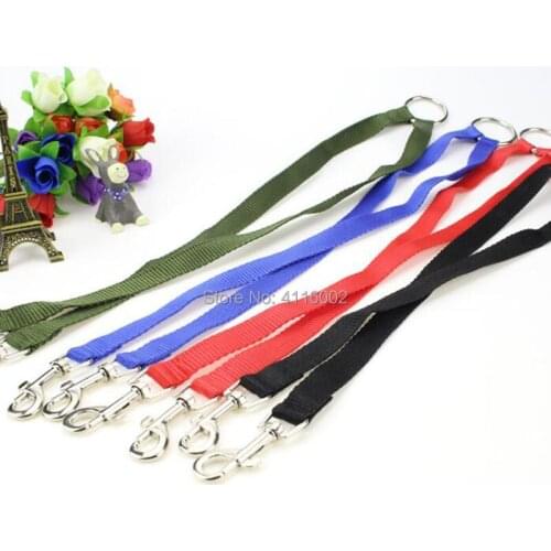 300pcs Walk 2 Dogs Leash Coupler Nylon Double Twin Lead Nylon Leash For Small Middle Dog 4 Colors