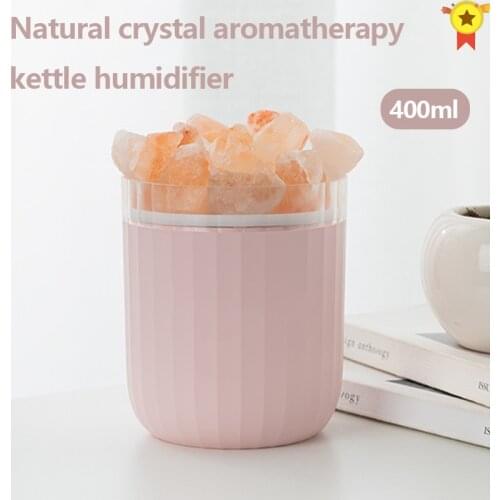 400ml Portable Crystal Aromatheraphy Humidifier USB Ultrasonic Aroma Essential Oil Diffuser Air Humidifier with Atmosphere Lamp