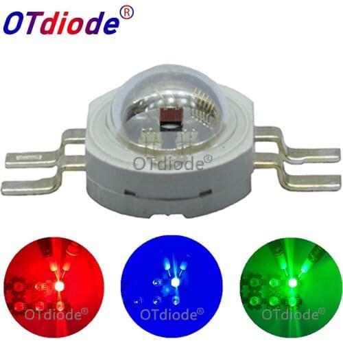 50PCS/Pack High Power 3W RGB Led Lamp Beads 350MA 4 Pins 6 Pins LED Lamp Bead COB Chips Warm white Cold white for Led Spotlight